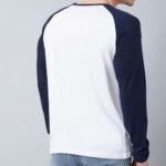 White Navy Long Sleeve T-Shirt - Image 2