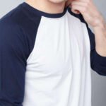 White Navy Long Sleeve T-Shirt - Image 3