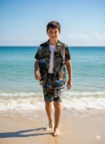 Combo Offer Boys 2-8 Years, 3 sets combo Hawai Beach Shirt - Image 8