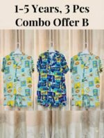 Combo Offer Boys 1-5 Years, 3 sets combo Hawai Beach Shirt - Image 8